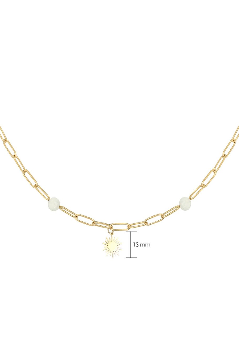 Necklace Chained Universe White Stainless Steel Picture3